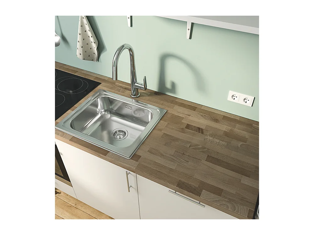 Küchenarmatur GROHE Veletto Quickfix chrom mit herausziehbarer Handbrause