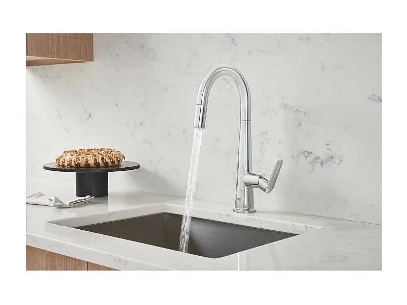 Torneira de cozinha GROHE Veletto Quickfix cromada com chuveirinho