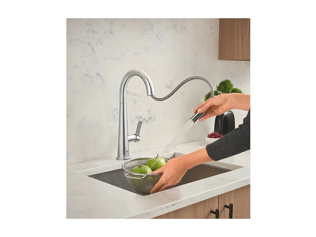 Torneira de cozinha GROHE Veletto Quickfix cromada com chuveirinho