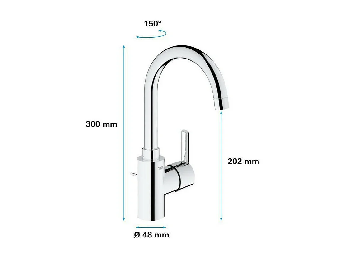 GROHE - Mitigeur monocommande Lavabo /Taille L