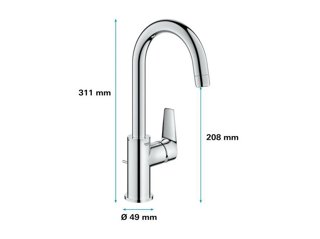 GROHE - Mitigeur monocommande Lavabo - Taille L