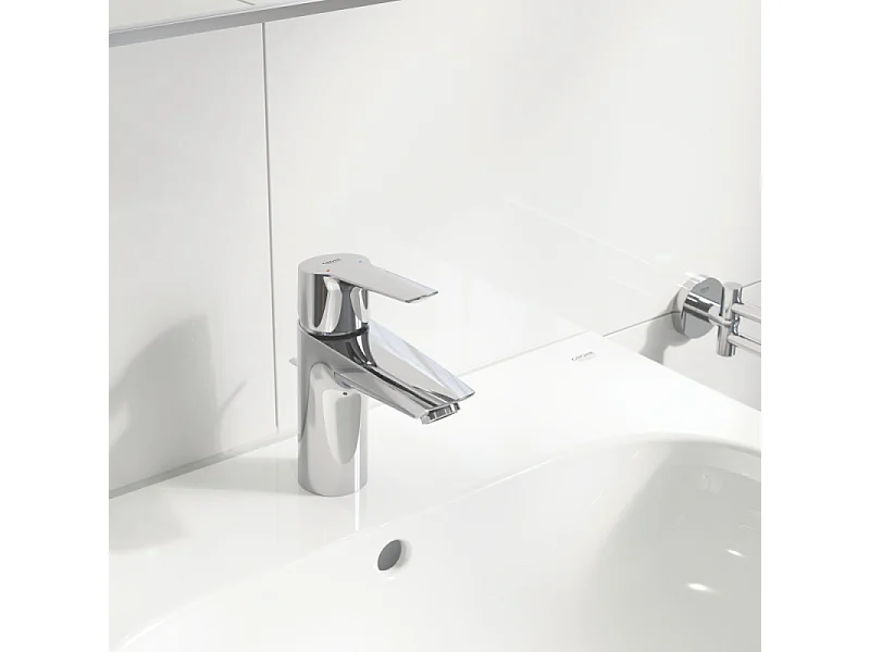 Waschtischmischer GROHE Quickfix Start 2021 mit Zugstange und Ablaufgarnitur verchromt Größe S