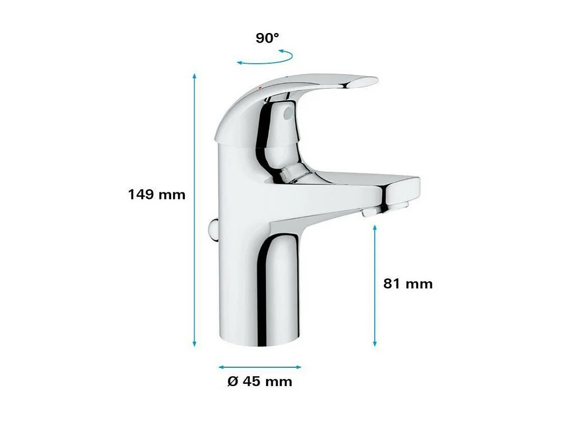GROHE - Mitigeur monocommande Lavabo - Taille S