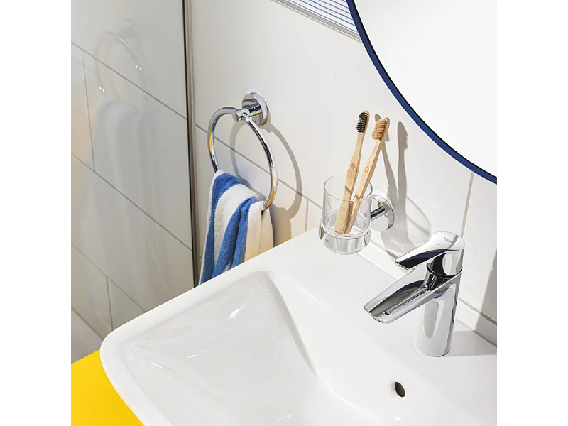 Wastafelkraan GROHE Quickfix Start 2021 met Push-Open afvoer chroom