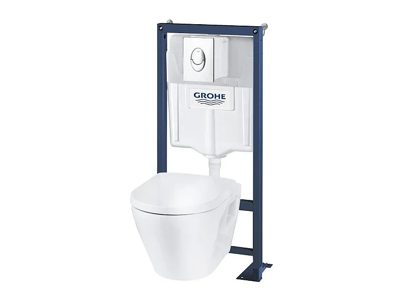 WC encastré GROHE - Céramique - Réservoir 9L - Abattant frein de chute - Blanc alpin