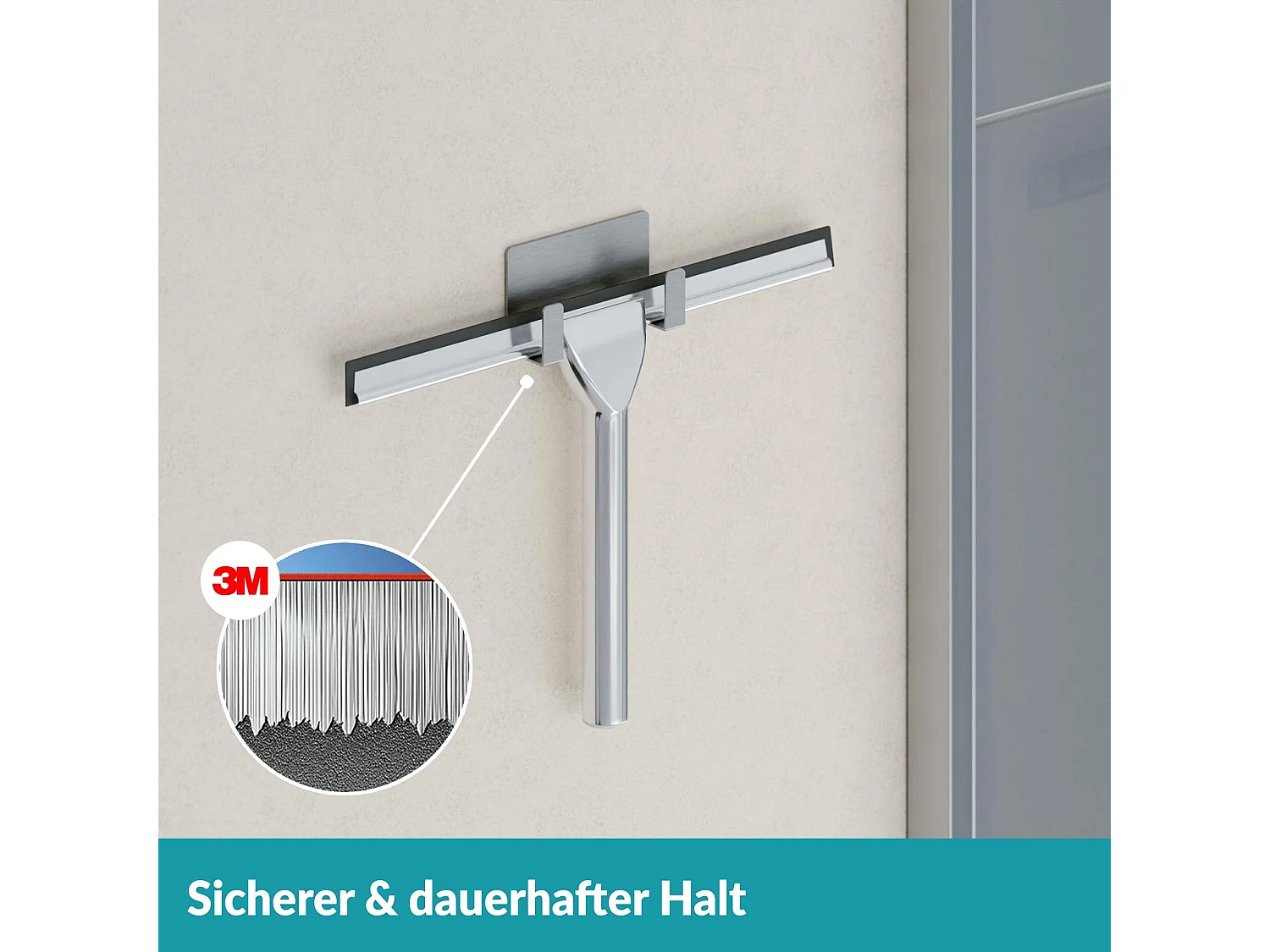 WEISSENSTEIN Duschabzieher ohne Bohren - Abzieher