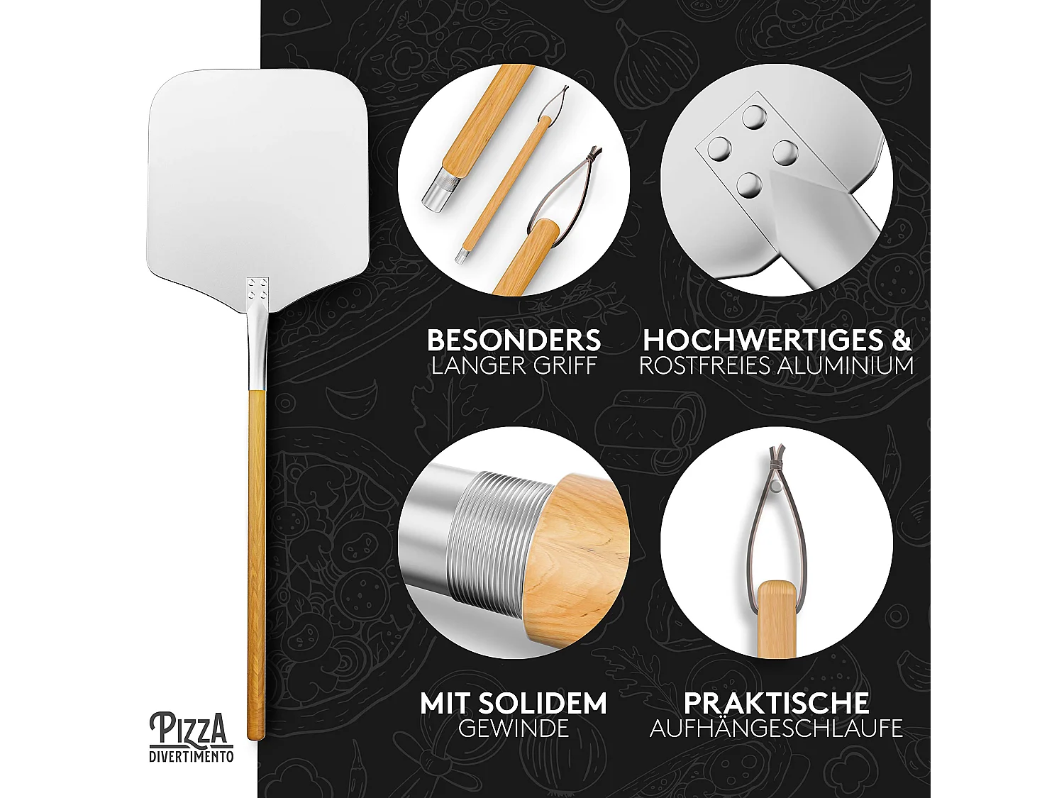Pizza Divertimento [DAS ORIGINAL - Pizzaschieber -