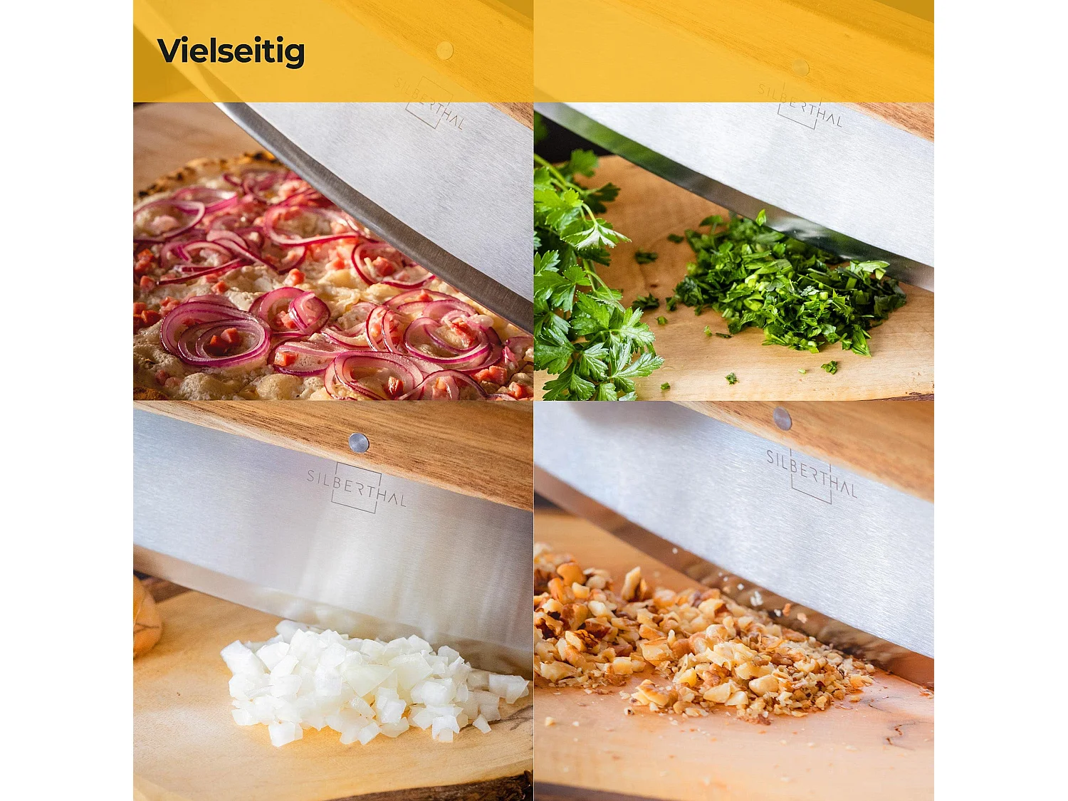 SILBERTHAL Pizzaschneider - 32cm Edelstahl Klinge