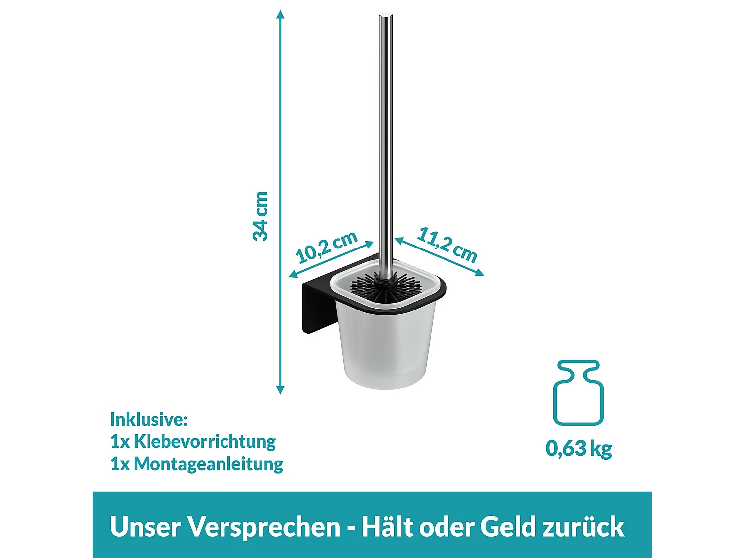 WEISSENSTEIN Toilettenbürstenhalter Set zur