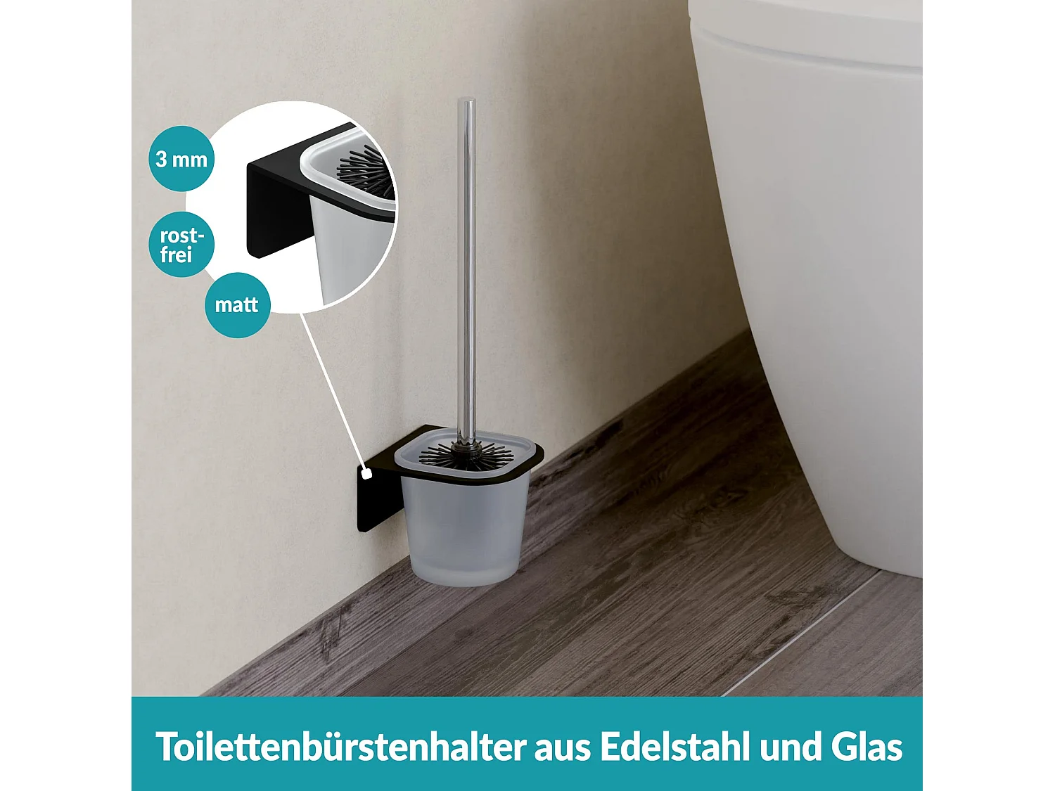 WEISSENSTEIN Toilettenbürstenhalter Set zur