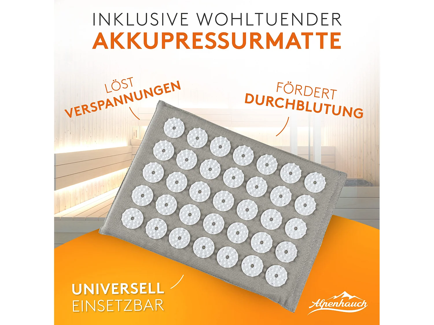 ALPENHAUCH - Fußmassageroller aus Echtholz mit