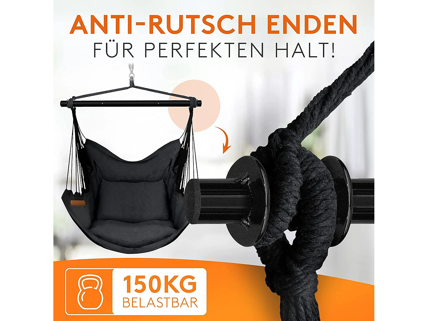 FALKENWERK - Hängesessel mit Fußstütze - Ultra