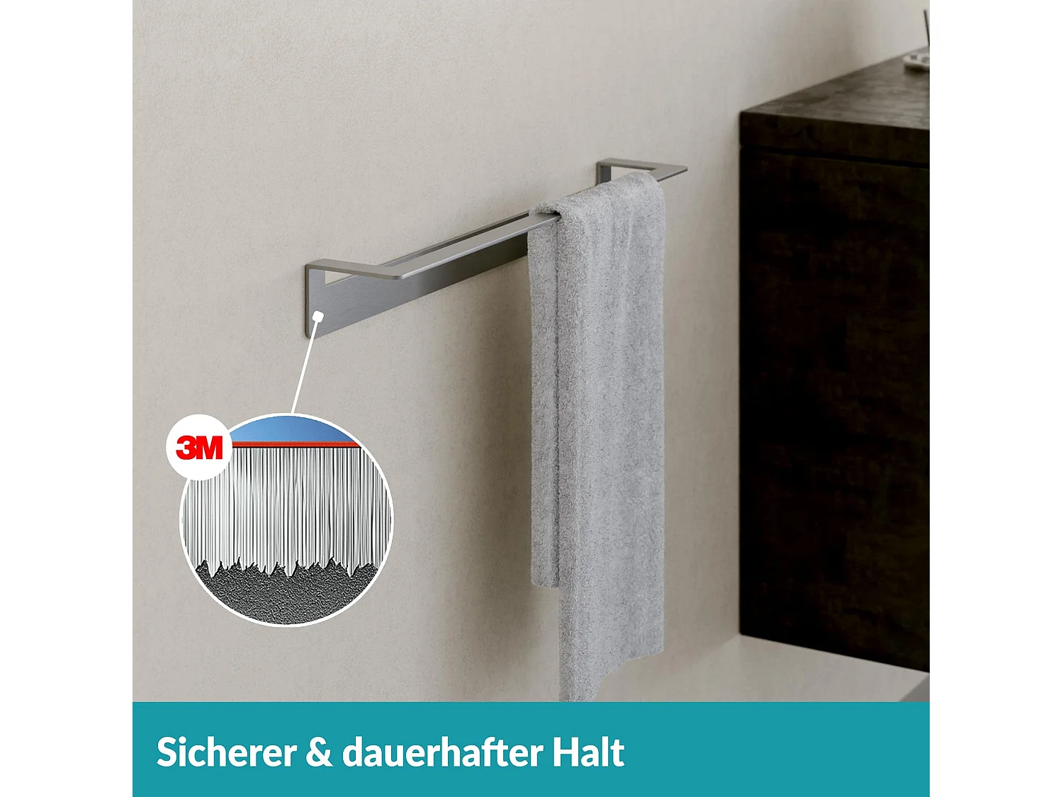 WEISSENSTEIN Handtuchhalter Ohne Bohren - 45cm -