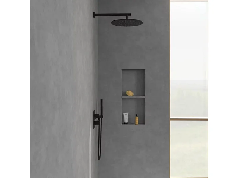 Mitigeur thermostatique encastré 2 voies VILLEROY ET BOCH Universal rectangle Noir mat