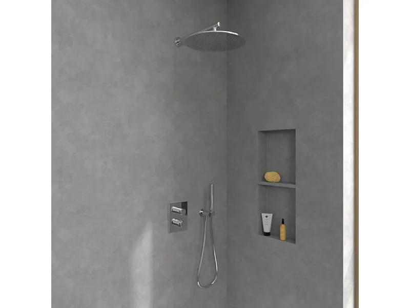 Mitigeur thermostatique encastré 2 voies VILLEROY ET BOCH Universal rectangle Chrome