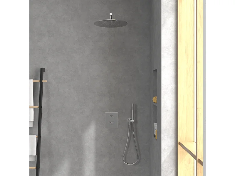 Mitigeur thermostatique encastré 2 voies VILLEROY ET BOCH Universal rectangle Chrome