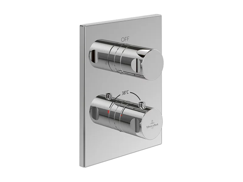 Mitigeur thermostatique encastré 2 voies VILLEROY ET BOCH Universal rectangle Chrome
