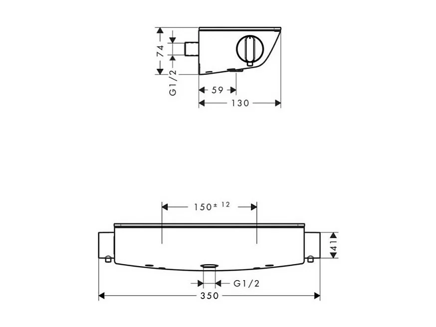 HANSGROHE Ensemble de douche Raindance avec mitigeur thermostatique Ecostat Select