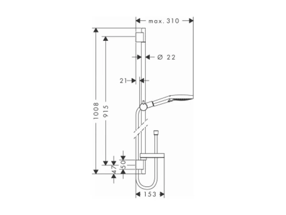 HANSGROHE Ensemble de douche Raindance avec mitigeur thermostatique Ecostat Select