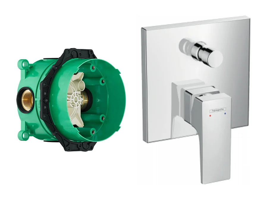 Façade HANSGROHE Metropol pour mitigeur bain douche encastré avec corps encastré