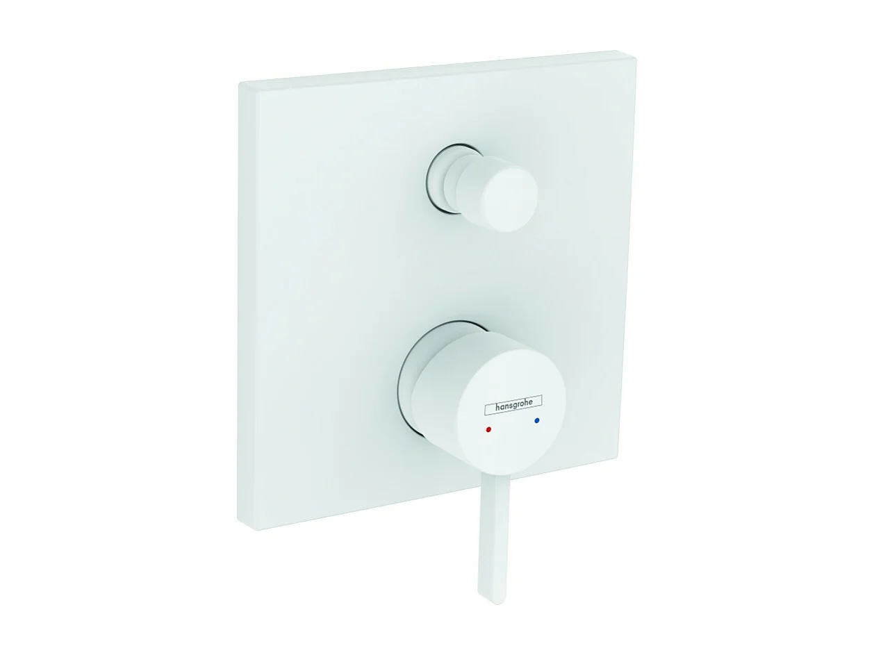 Façade mitigeur bain douche encastré 2 sorties HANSGROHE Finoris blanc mat