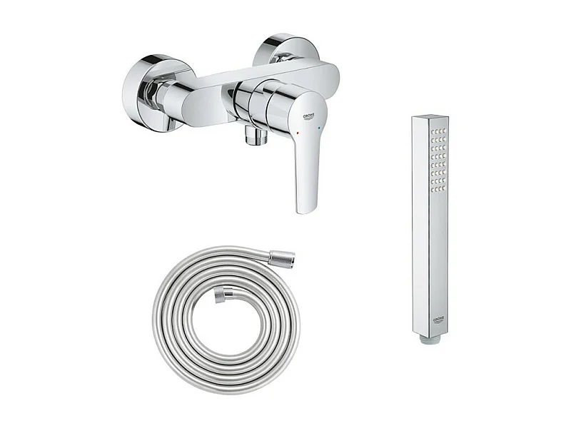 GROHE Mitigeur de douche Start 2021 monocommande avec douchette 1jet Vitalio Joy Cube et flexible 200cm