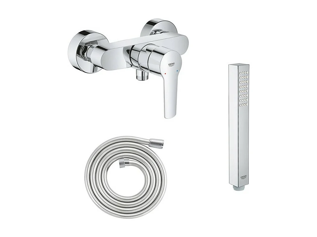 GROHE Mitigeur de douche Start 2021 monocommande avec douchette 1jet Vitalio Joy Cube et flexible 200cm