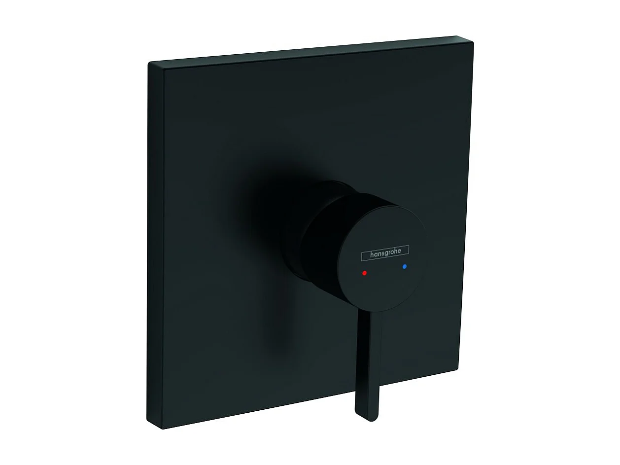 Façade robinet encastré mécanique HANSGROHE Finoris Noir mat + Corps encastré universel iBox + Outil d'aide au montage