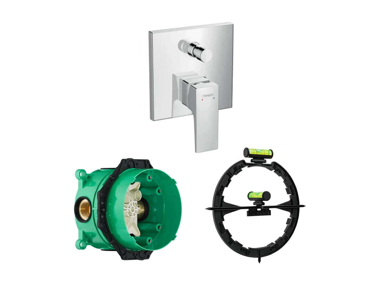 Façade HANSGROHE Metropol pour mitigeur bain douche encastré avec corps encastré et outil de montage