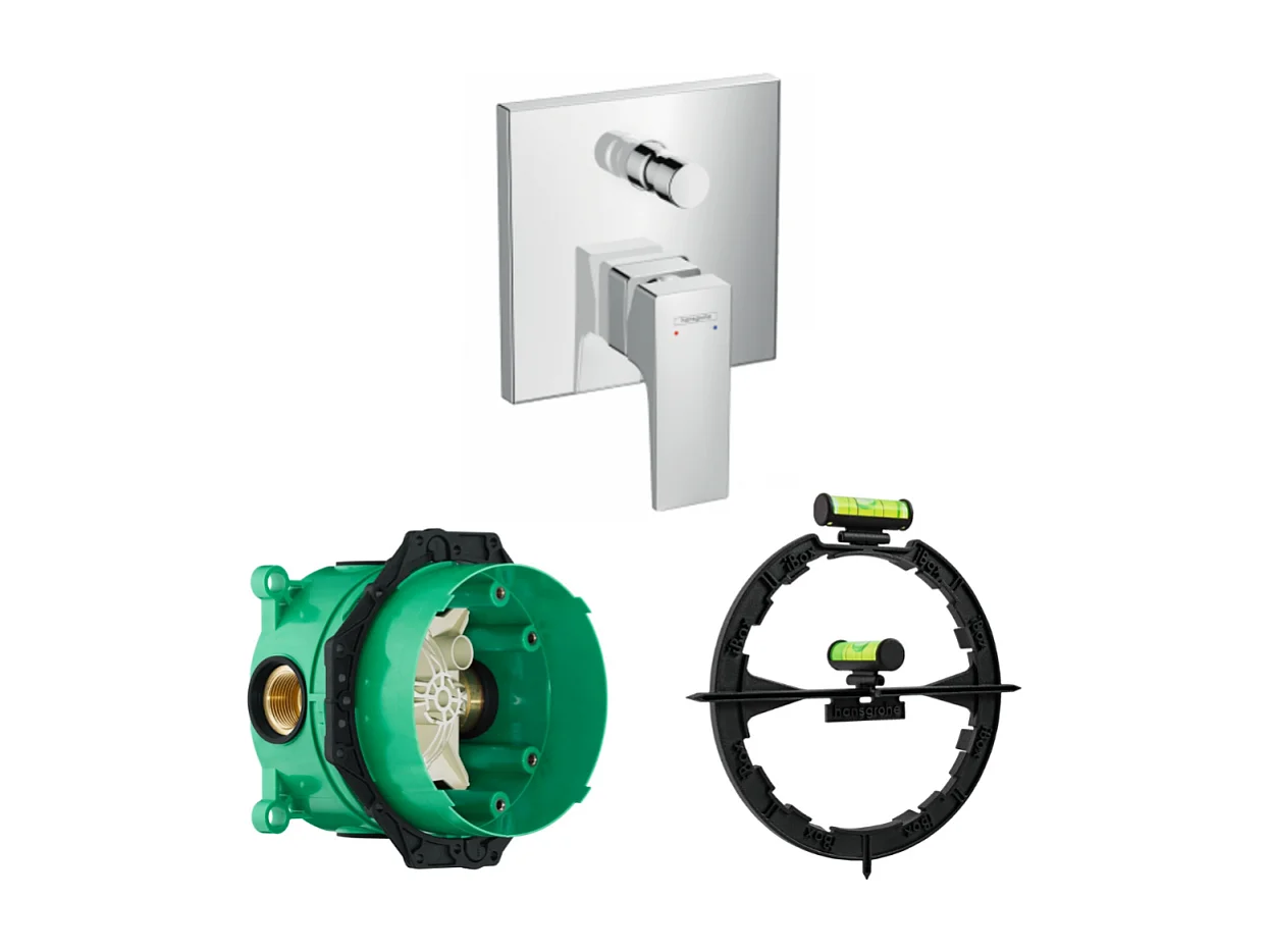 Façade HANSGROHE Metropol pour mitigeur bain douche encastré avec corps encastré et outil de montage