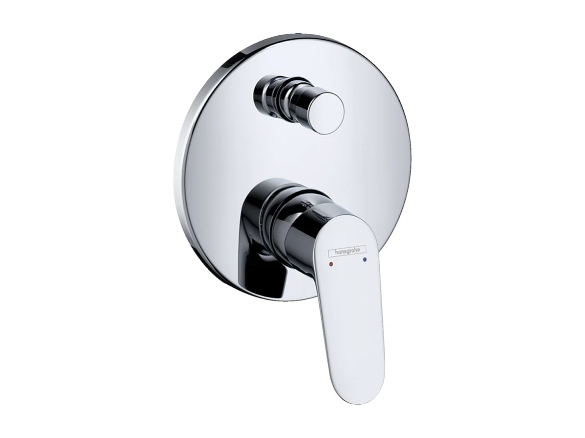 Façade mitigeur bain douche encastré 2 sorties HANSGROHE Focus chromé