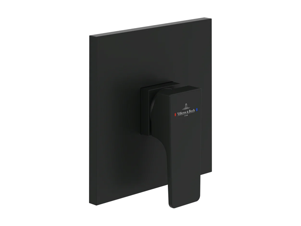 Mitigeur mécanique encastré VILLEROY ET BOCH Architectura Square Noir mat
