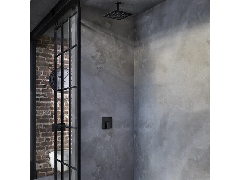 Mitigeur mécanique encastré VILLEROY ET BOCH Architectura Square Noir mat