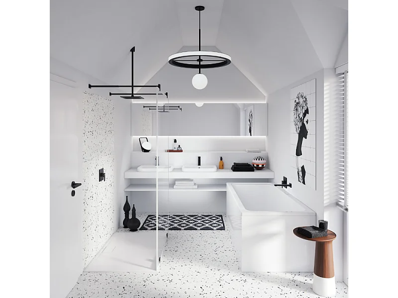 Mitigeur mécanique encastré VILLEROY ET BOCH Architectura Square Noir mat