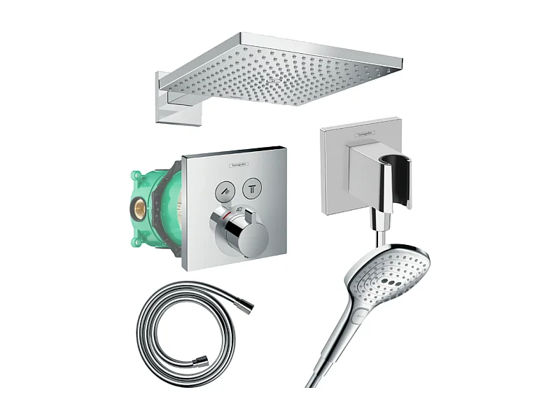 Colonne de douche thermostatique encastrée HANSGROHE Raindance E 300