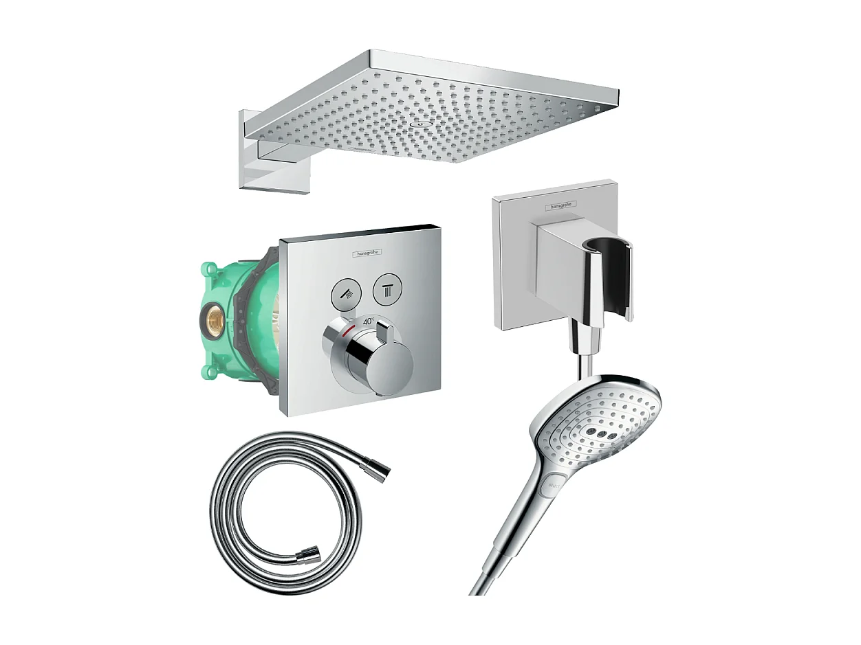Colonne de douche thermostatique encastrée HANSGROHE Raindance E 300