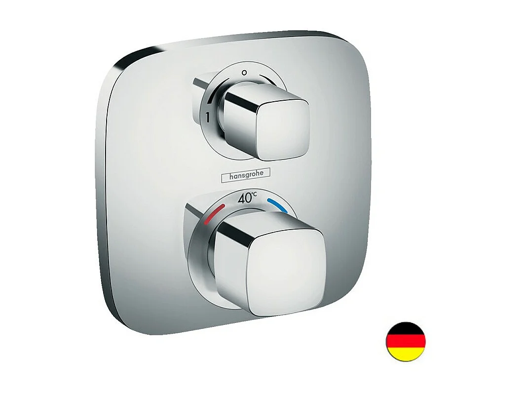 HANSGROHE Ecostat E mezclador termostático empotrado frontal cromado con válvula de cierre y desviador