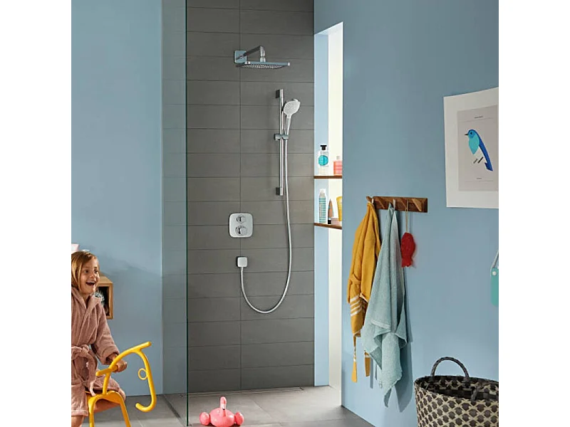 HANSGROHE Ecostat E mezclador termostático empotrado frontal cromado con válvula de cierre y desviador