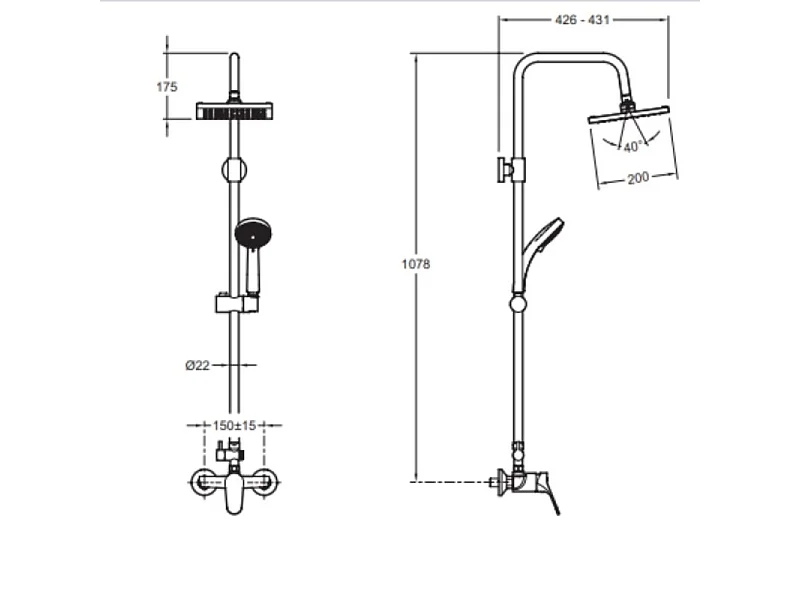 Colonne de douche JACOB DELAFON mécanique Colette + nettoyant Briochin