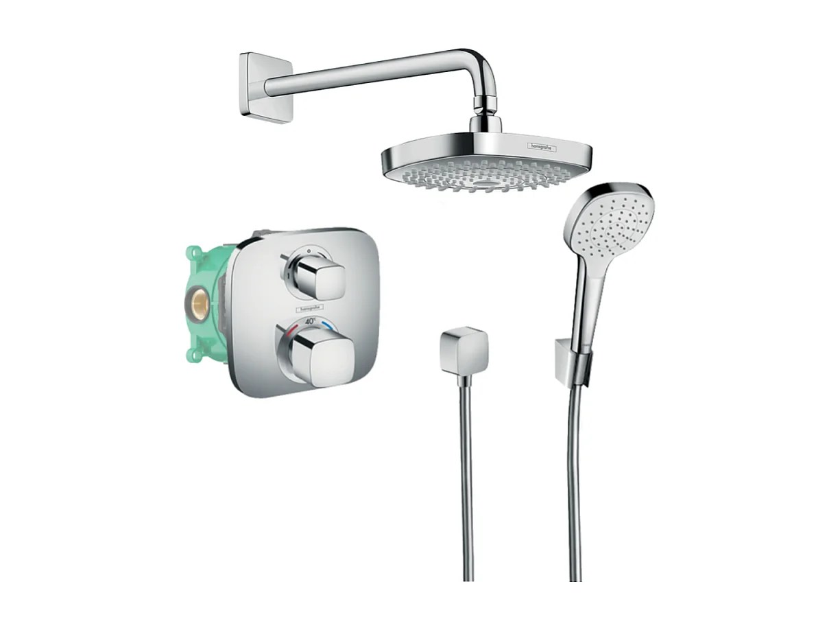 Colonne de douche thermostatique encastrée HANSGROHE Croma Select E