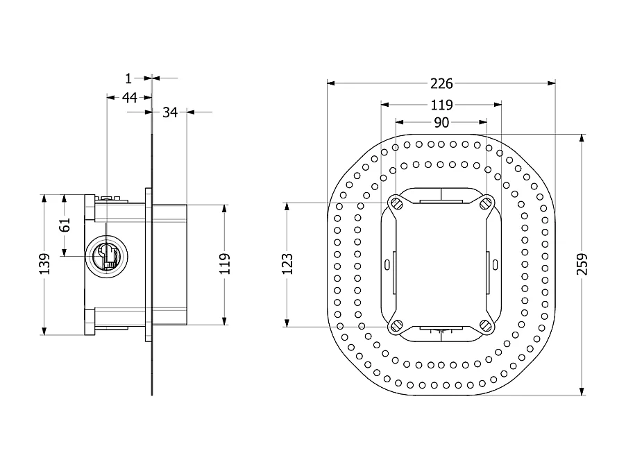 Mitigeur mécanique encastré avec inverseur VILLEROY ET BOCH Architectura