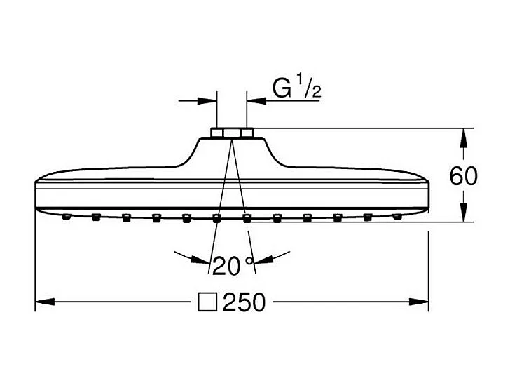Douche de tête GROHE Quickfix Vitalio Comfort 250 Cube + microfibre