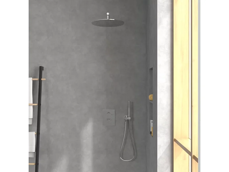 Façade thermostatique 2 voies VILLEROY ET BOCH Universal rectangle Chrome + corps encastré