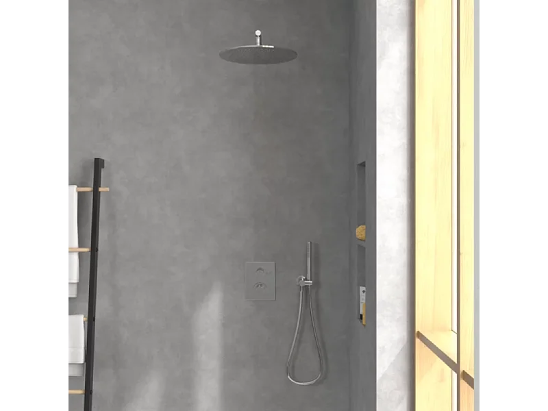 Façade thermostatique 2 voies VILLEROY ET BOCH Universal rectangle Chrome + corps encastré