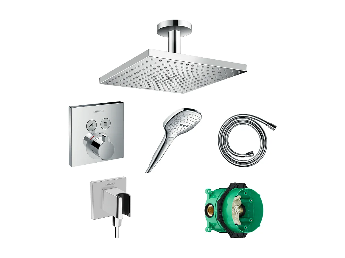 HANSGROHE Douche de tête Raindance E avec façade mitigeur