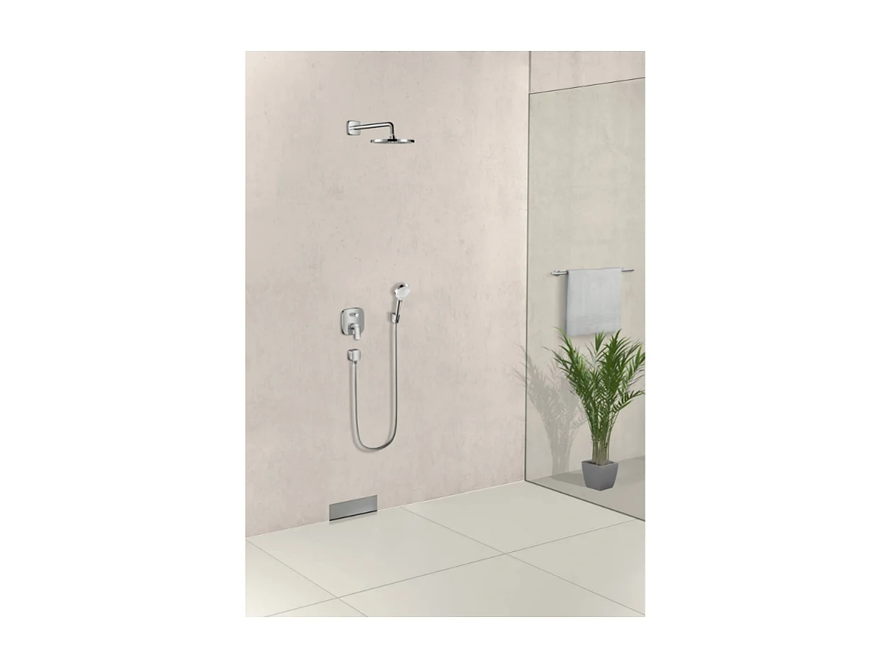 Mezclador de ducha empotrado para fachada 2 salidas HANSGROHE Logis cromo