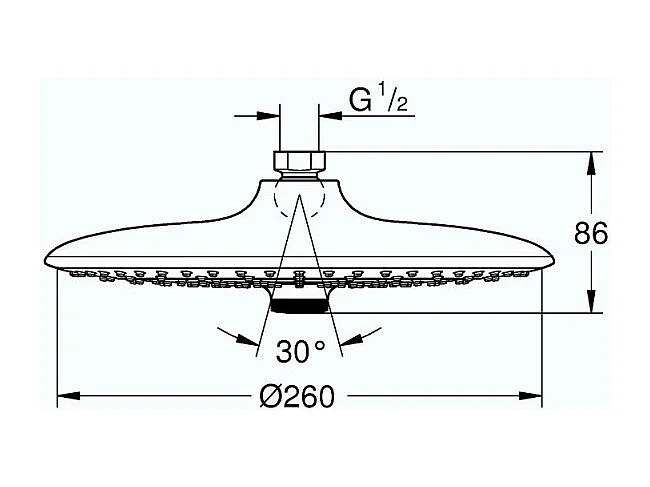 Douche de tête GROHE Vitalio Joy 260 3 jets + nettoyant GrohClean