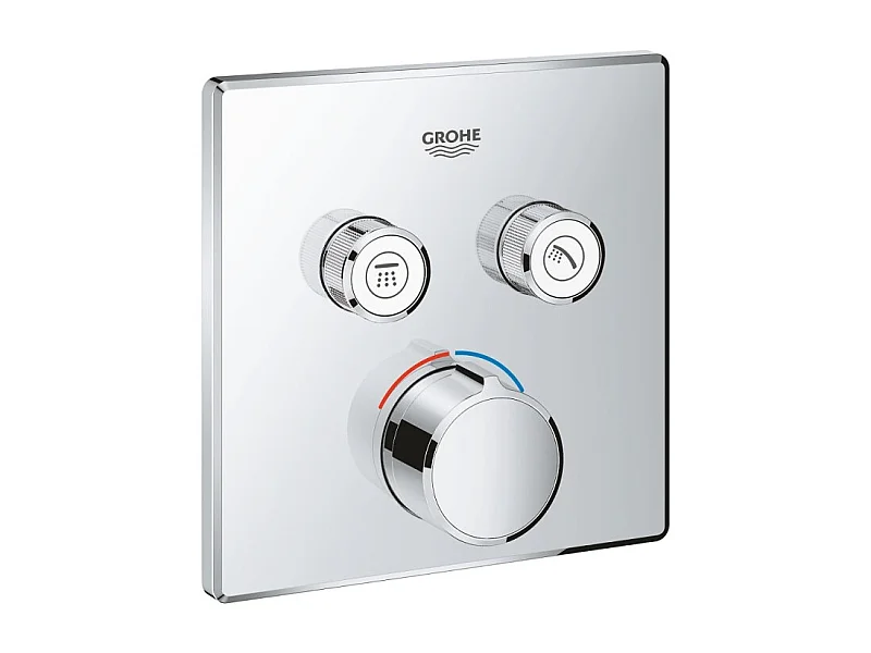 GROHE - Grohe SmartControl Mezclador empotrable 2 salidas - Frontal cuadrado
