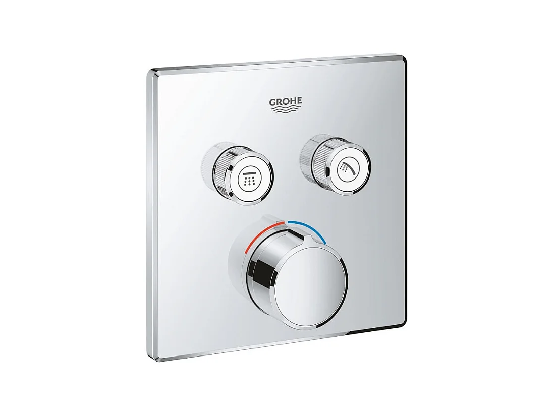 GROHE - Mitigeur encastré 2 sorties Grohe SmartControl - Façade carrée
