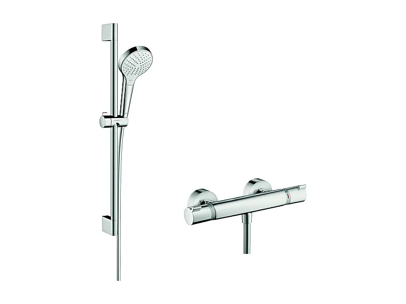 HANSGROHE Conjunto de ducha Croma Select S con mezclador termostático de ducha Ecostat Comfort cromado